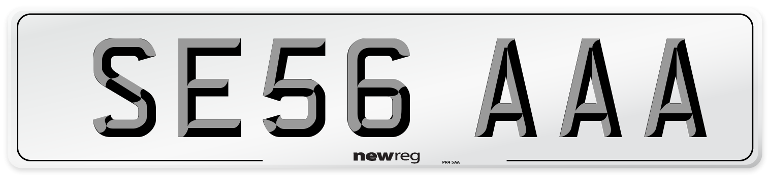 SE56 AAA Number Plate from New Reg